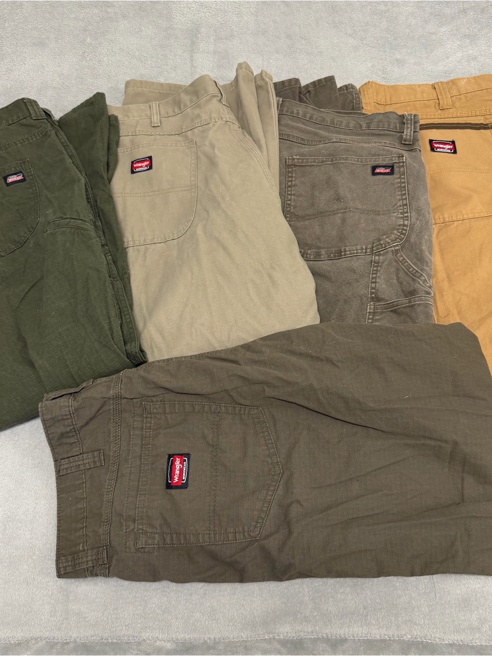 Workwear Pants Lot Dickies Wrangler Mixed Cargo Straight Leg Mens 40x30